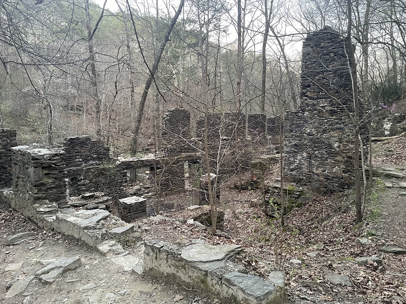image of an old mill at the Chattahoochee River trail near Marietta GA