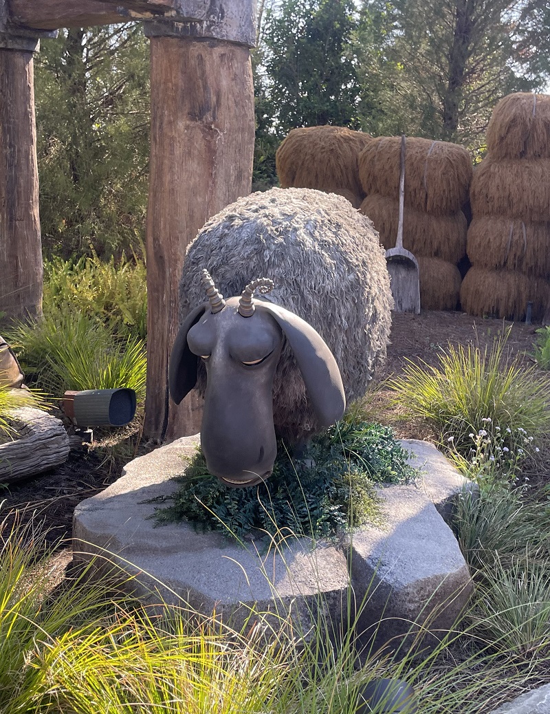 image of a sheep at the Isle of Berk at Universal Studios Epic Universe